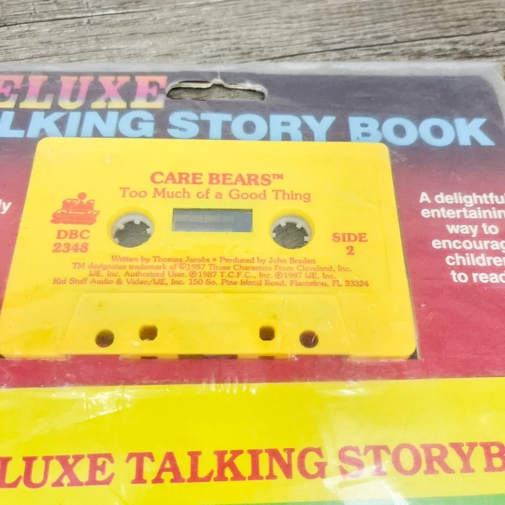 Vintage 1987 Care Bears Too Much of a Good Thing Story Book & Cassette